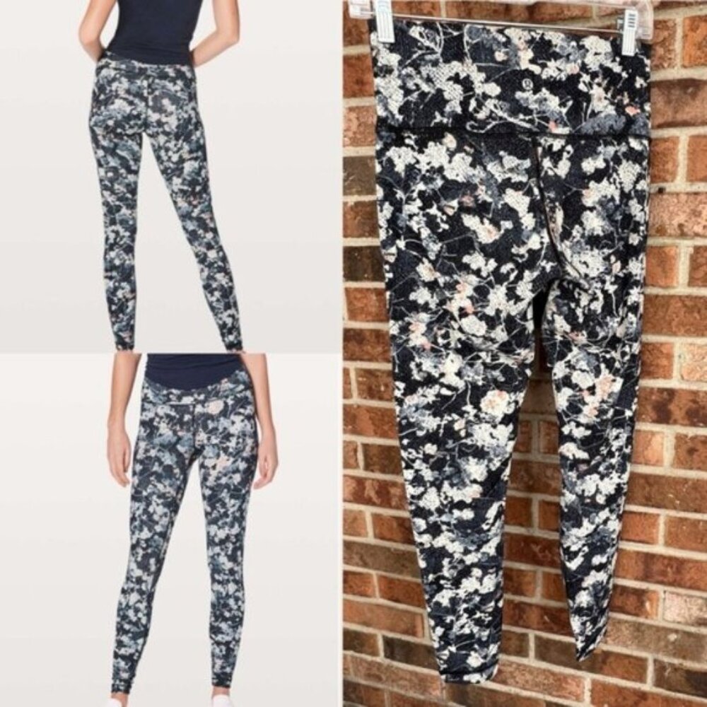 Lululemon  ^*  Wunder Under Hi-Rise Tight 28" Spring Bloom Multi EUC